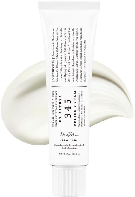 Dr. Althea 345 Relief Cream 適合所有膚質、無人工香料, 1件, 50ml / 1.69 fl. oz.