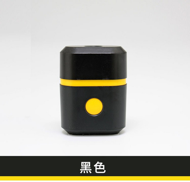 德國 彩色鎂形單孔 自動開關削筆孔 削筆器 雙色配色 單個『小舖』, 黑色, 1個