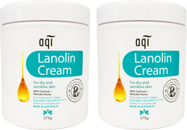 AQI 雅葵 綿羊油潤膚霜 Lanolin Cream 身體乳 575g 澳洲製造, 2個
