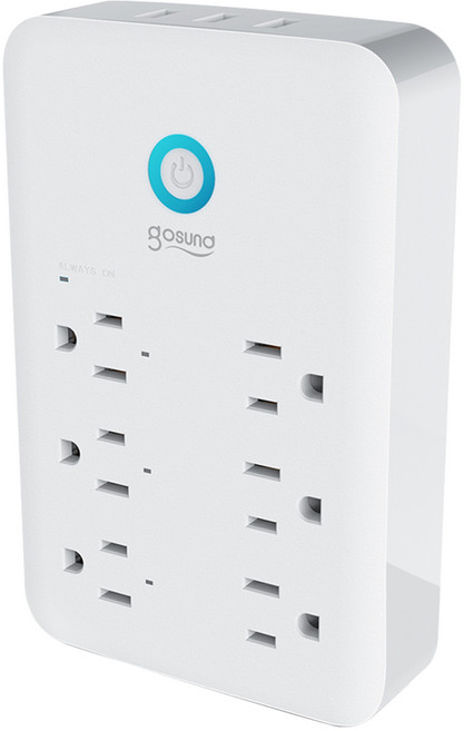 Gosund WIFI 智能擴充插座 P2 九合一多功能壁式插頭, 1個, PC塑膠, 152.4mm