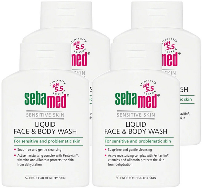 sebamed 施巴 台灣公司貨 潔膚露, 4瓶, 200ml