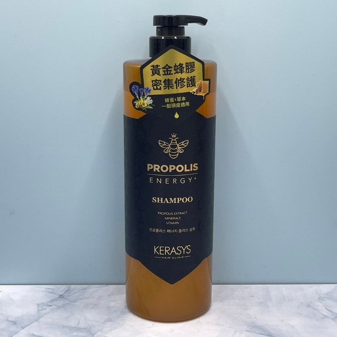 Kerasys 可瑞絲 蜂膠洗髮精/護髮素 1000ml - 黃金蜂膠(密集修護)/紅蜂膠(頭皮止渴)/綠蜂膠(拒絕油膩), 1個, 黃金蜂膠(密集修護), 1L
