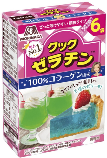 MORINAGA 森永 烹飪吉利丁 6入, 6個, 30g