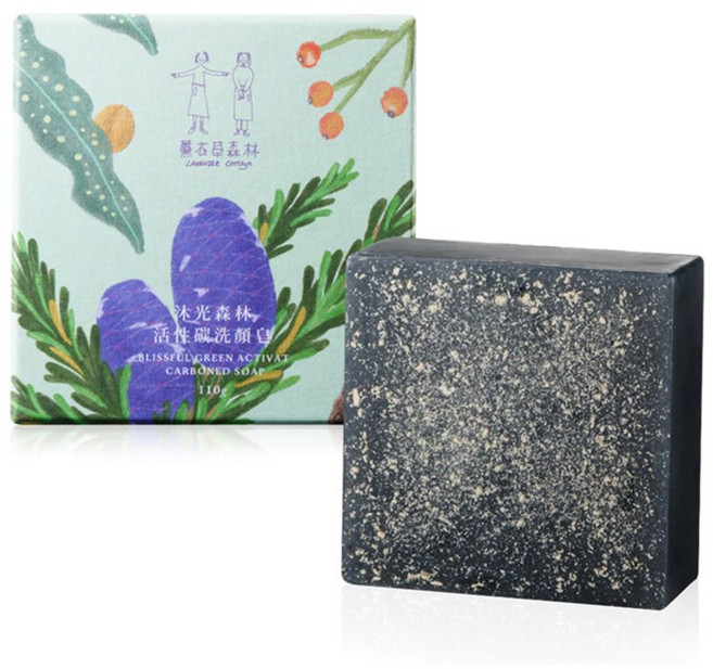 薰衣草森林 Select 沐光森林 活性碳洗顏礦物皂 110g, 1個