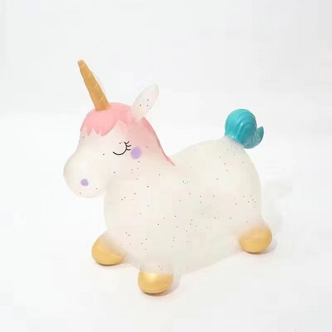 兒童充氣跳跳馬 獨角獸造型 坐騎, 星星透明小馬 - 無音樂, 1個