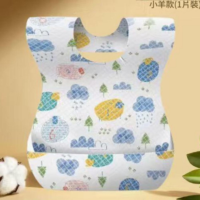 寶寶一次性圍兜 口水布, 小洋款嬰兒圍兜, 1個