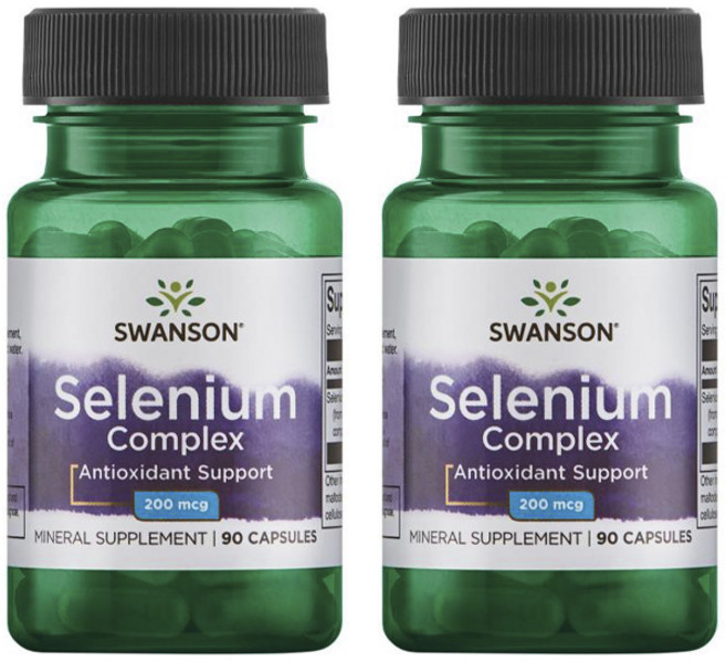 Swanson 斯旺森 硒複合膠囊 200mcg, 90顆, 2罐