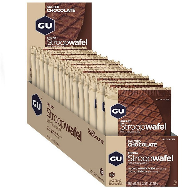 GU ENERGY 鹹味巧克力司徒普威化餅 16入, 1個, 480g