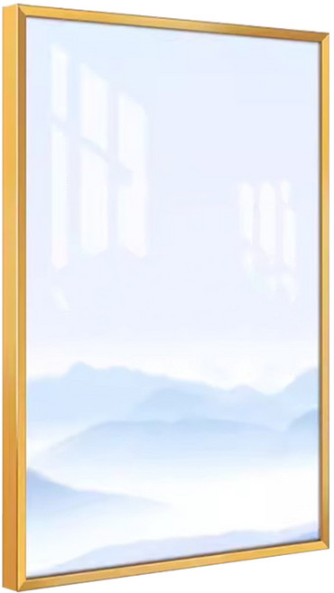 磁吸換畫鋁合金畫框極窄邊框設計商場展館海報相片免工具替換裝裱框, 1個