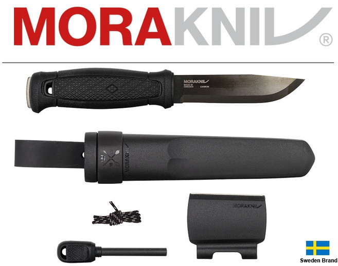 Morakniv Garberg Survival 黑色高碳鋼求生刀 附刀鞘與打火棒, 1個