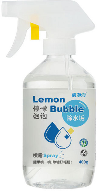 清淨海檸檬泡泡除水垢清潔劑400g 輕鬆噴灑 去除浴室水垢 散發檸檬清香, 1個