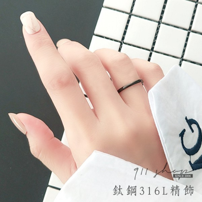 鈦鋼 316L 精緻超細線戒