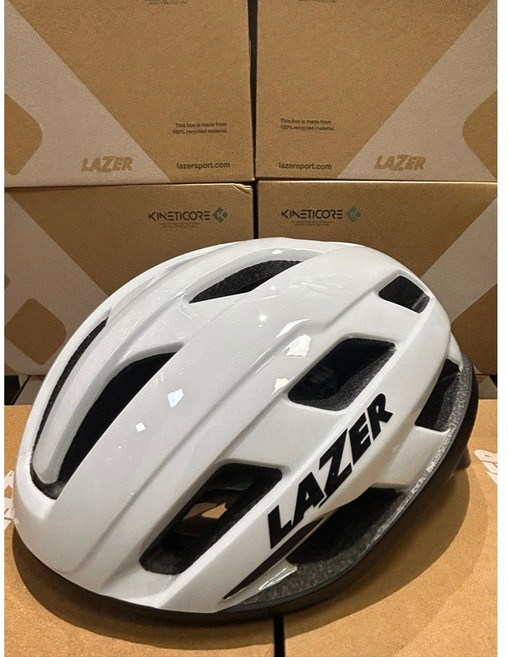LAZER STRADA KinetiCore 全能型 自行車安全帽 白色, 1個, S(52-56cm)