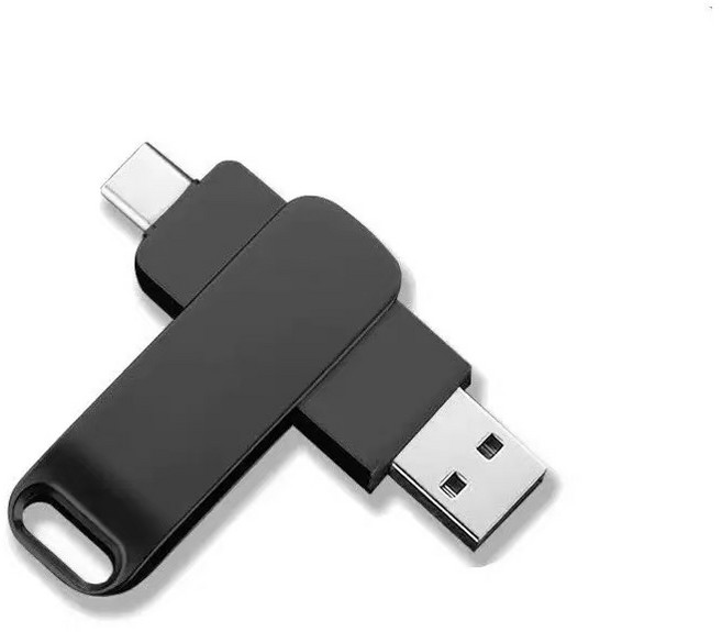 雙頭隨身碟 2TB USB3.1 槍灰色, 1個, 黑色【2TB】支持閃傳USB3.1