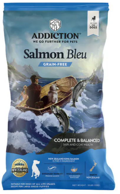 ADDICTION 自然癮食 狗糧 國王鮭魚 無穀 呵護皮膚與毛髮健康 15KG, 1個, 鮭魚
