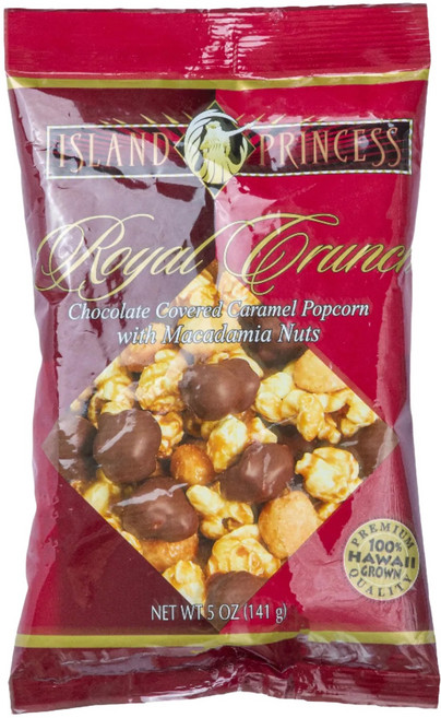 Islandprincess 皇家香脆巧克力焦糖爆米花夾心夏威夷果仁, 1個, 141g