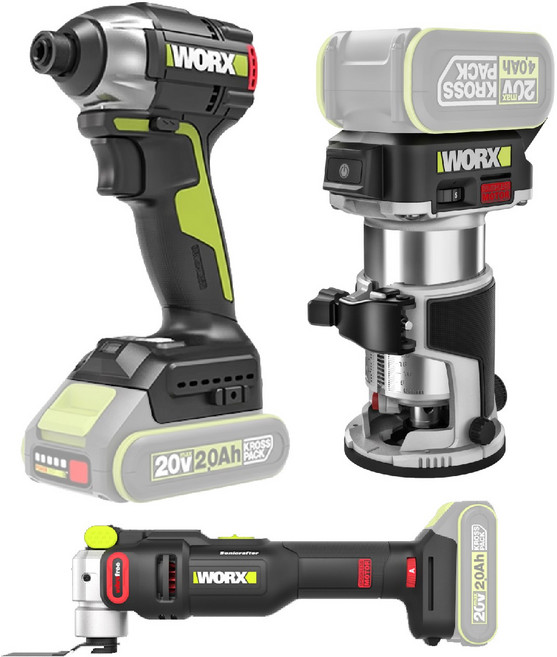WORX 威克士 木工三機組 WU292DS WU698 WU560 衝擊起子 磨切機 修邊機, 1個