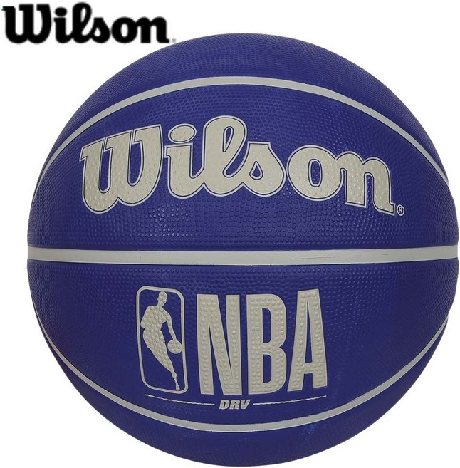WILSON 威爾森 橡膠籃球 NBA DRV 7號球 室外 藍灰, 1個