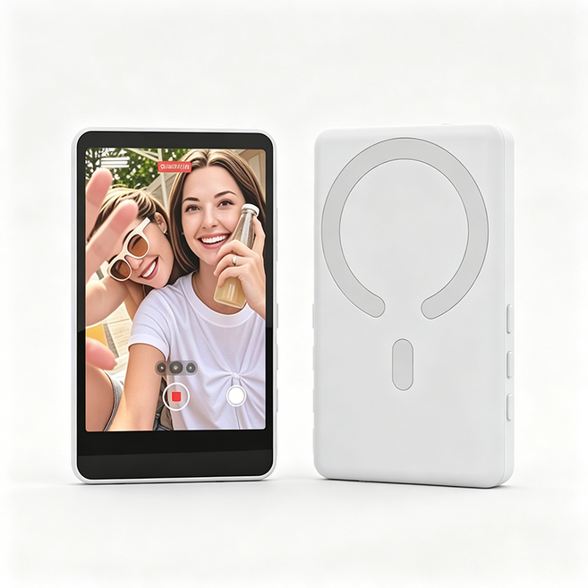 投屏器 磁吸同屏器 手機外接螢幕 攜帶式 手機後置鏡頭磁吸同屏器, 白色ios/安卓手機通用, X40M, 客戶安裝, 不適用, 104.5mm*6mm*10mm
