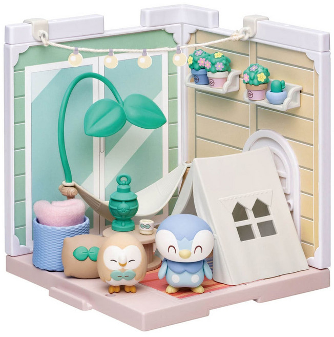 【616toys】TAKARATOMY Pokepeace口袋屋- 居家露營露台 木木梟&波加曼, Multicolor, 1個