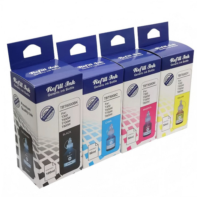 副廠平替墨水 BT6000BK 黑色 100ml, 四色一組, 1個