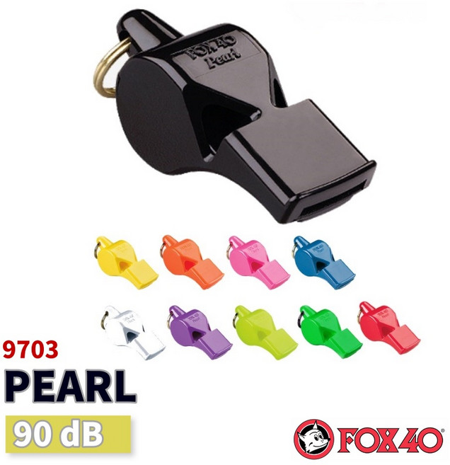 FOX 40 PEARL 哨子 9703【野外營】求生哨 低音頻 附繩, 橘9703-0308, 1個