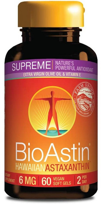 Bioastin 優質夏威夷蝦紅素植物軟膠囊 6mg, 60顆, 1罐