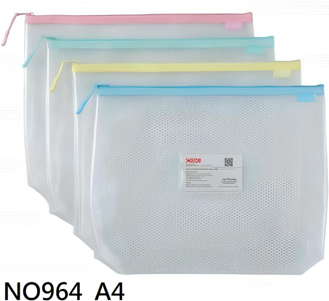 COX 三燕 964H 立體網格拉鏈袋 附名片袋 (A4) (EVA環保材質), 隨機', 1個
