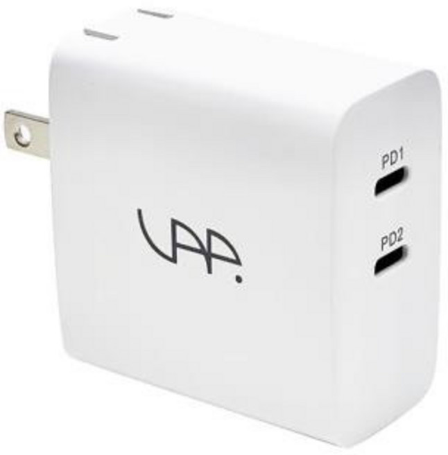 VAP Type-C充電器 36W-PD 快充 Type-C豆腐頭充電器 iPhone 14適用, 1個, 白,雙PD孔, 白