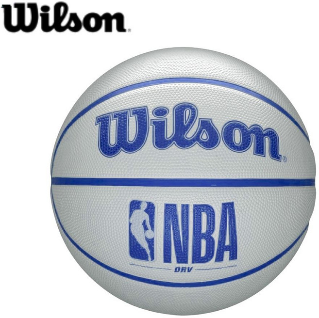 Wilson 威爾森 橡膠籃球 NBA DRV WTB9302XB07 室外球 7號球 灰 藍, 1個