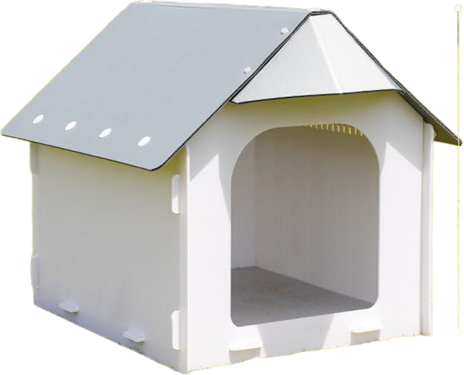 室外防水防雨狗屋 中型犬戶外庭院狗舍, 無門款 - 小號, 1個