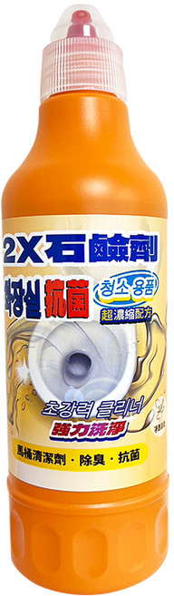 第一石鹼/Krombi 馬桶清潔劑 免刷洗廁所清潔用品, 1個, 橘色| 台灣淨新石鹼清潔劑 超商最多8罐