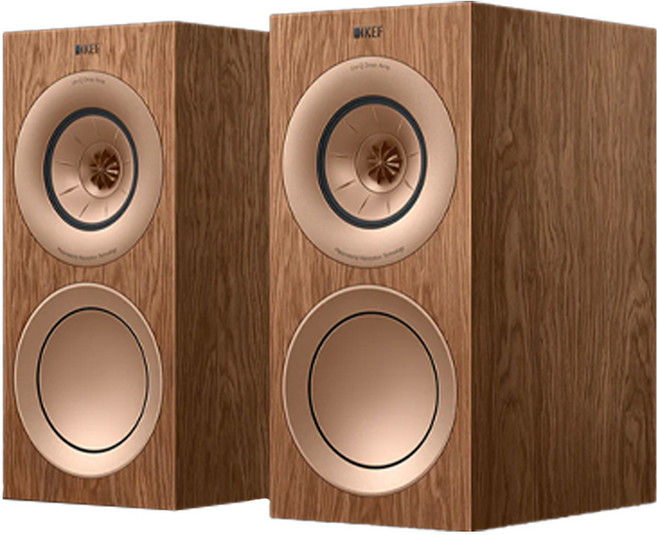 KEF R3 Meta 三音路書架式 HiFi 揚聲器 清晰音質 減少失真 公司貨一對, 核桃木