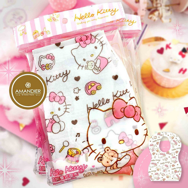 Hello Kitty 幼兒拋棄式圍兜, 1個