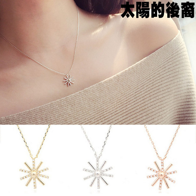 韓劇太陽的後裔姜暮煙 宋慧喬同款雪花鎖骨項鍊 唯美氣質 提升穿搭精緻度【O3060】