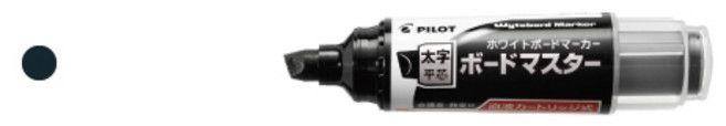 PILOT 百樂 WMBM-18BMC 可換卡水白板筆 粗字平芯 日本製,多色選擇,專用卡水 P-WMRF8, 1個裝, WMBM-18BMC-B 黑筆, 黑筆