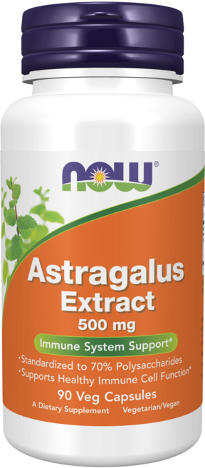NOW Foods 黃耆萃取素食膠囊 500mg, 90顆, 1個