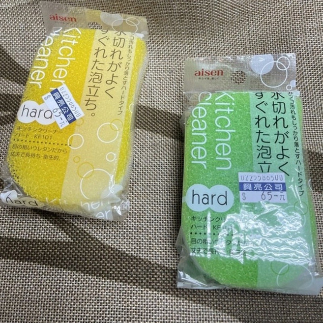 AISEN 日本製 三層海棉菜瓜布, 1個