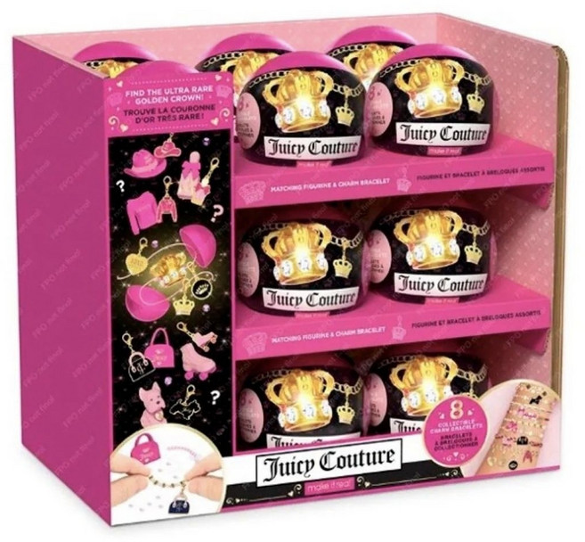 Juicy Couture 酷甜驚喜蛋 隨機公仔與串飾手鍊, 1個