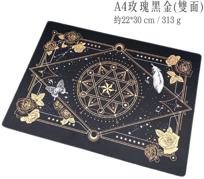 RAYRAYGO 魔法陣切割墊 軟墊桌墊 保護墊 雕刻墊 橡皮章墊板 滑鼠墊, 玫瑰黑金(雙面)