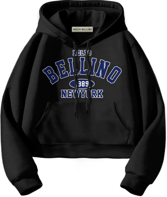 몰토벨리노 SF벨리노뉴욕 세미오버핏 크롭 후드티