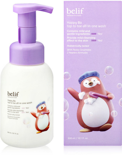 빌리프 해피 보 탑투토 올인원 워시, 300ml, 1개