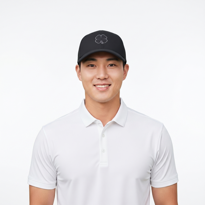 블랙클로버 심리스럭 블랙 프리미엄 명품 골프모자, 블랙, 1개