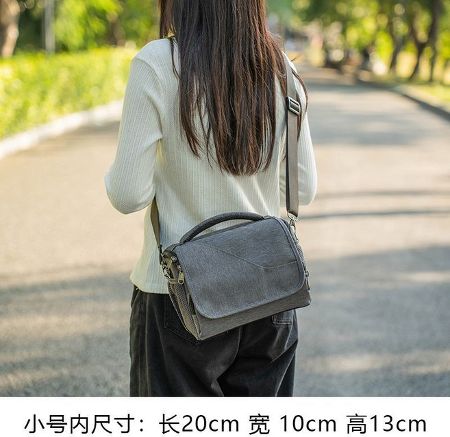 佳能相機包 適用於R50 M200 M50二代 R10 R8 R7 200D 90D 600D 850D單反微單相機, 1個, 深灰色小號, 深灰色