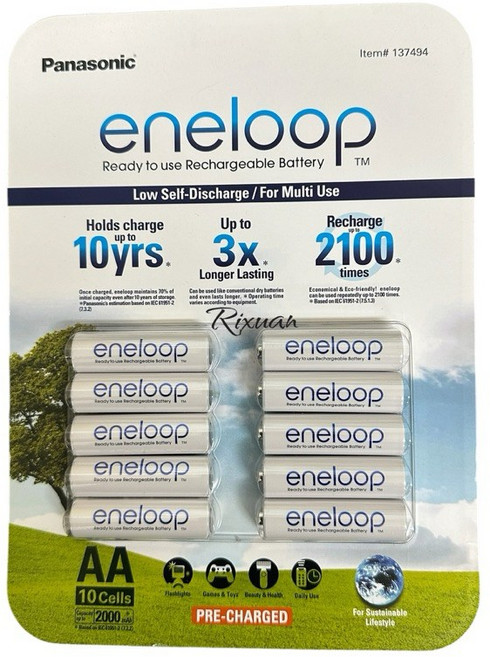 Panasonic eneloop AA 10入充電電池, 1個, 3號電池-大顆的