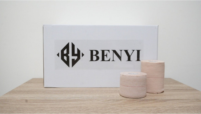 BENYI 白貼 敷膜 輕彈 重彈/最齊全貼布 運動貼布 預防性貼紮 運動傷害 運動繃帶, 1個, 重彈 2吋 x 6.9公尺