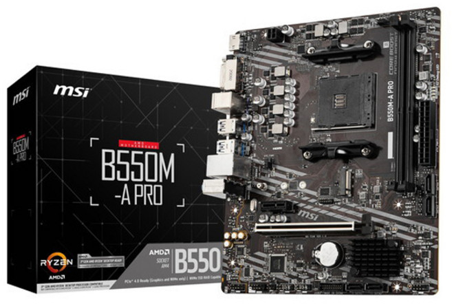 MSI B550M-A Pro 主機板 64GB AM4 插槽 DDR4 Micro ATX, 詳情頁面參考