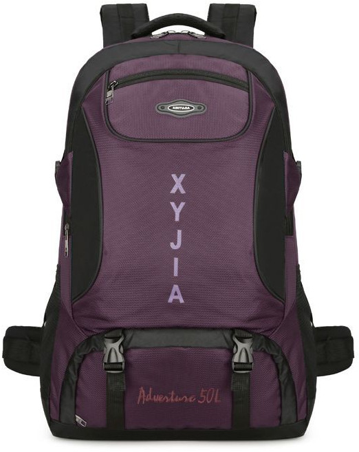 XINTUYUA 登山包 65L 大容量 旅行 雙肩包, 紫色, 50L