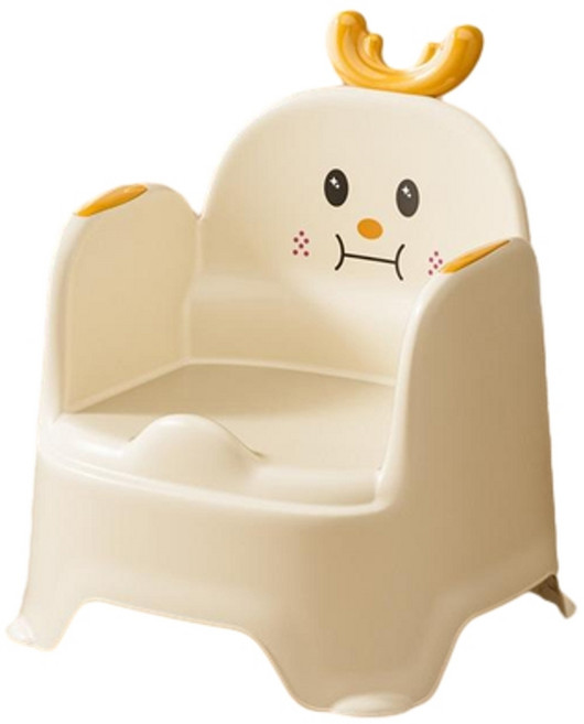 嬰幼兒成長餐桌椅, 黃白色 不帶餐板 加厚款