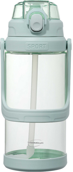 THERMOcafe凱菲 大容量冷水瓶 TCTA-1800ml ONE TOUCH彈蓋設計 舒適大提把 外出, LG(抹茶那提), 1個